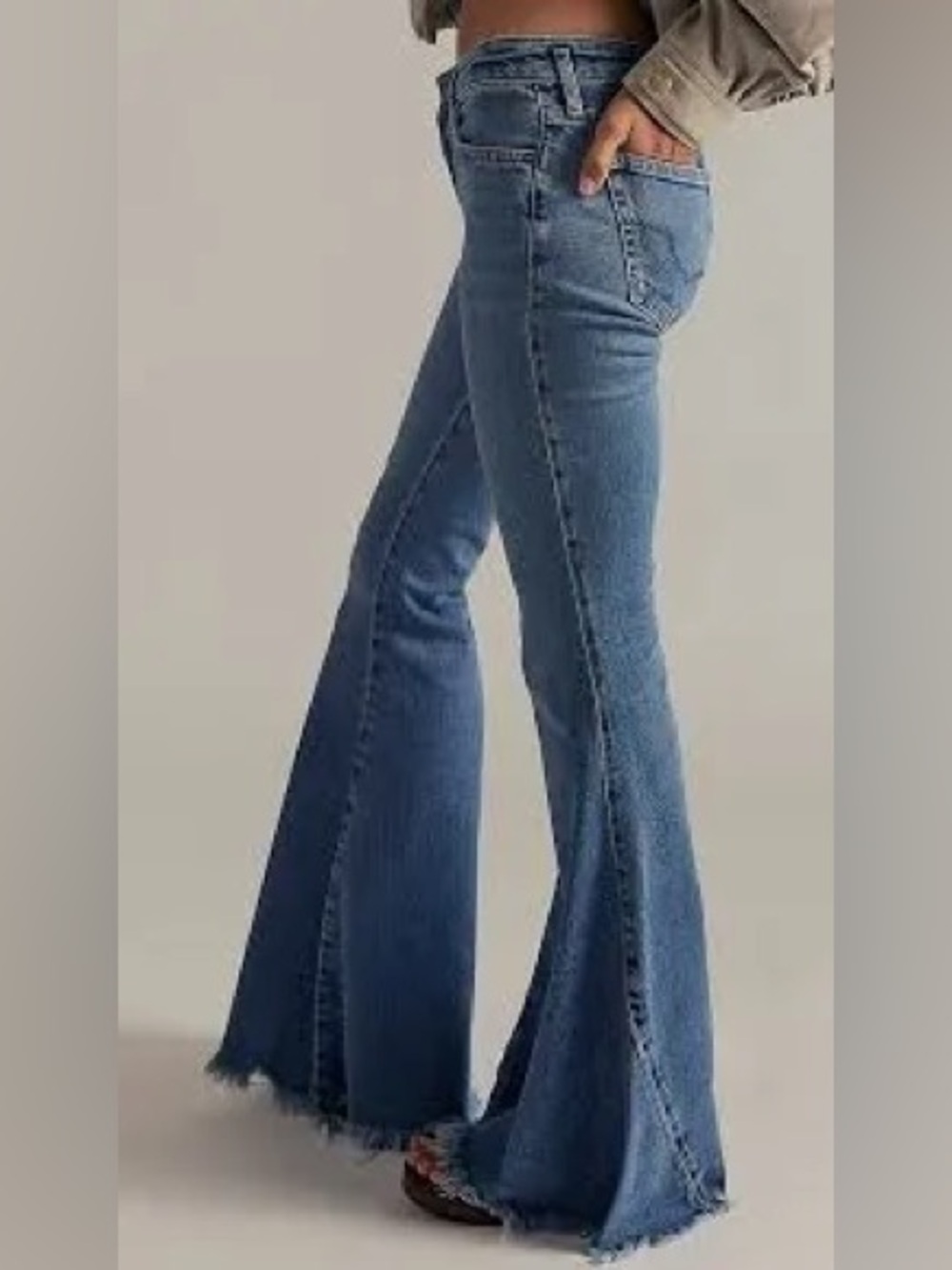 Women’s We The Free Free People Emre Flare Denim Blue Jeans 33 New NWT - Picture 9 of 10